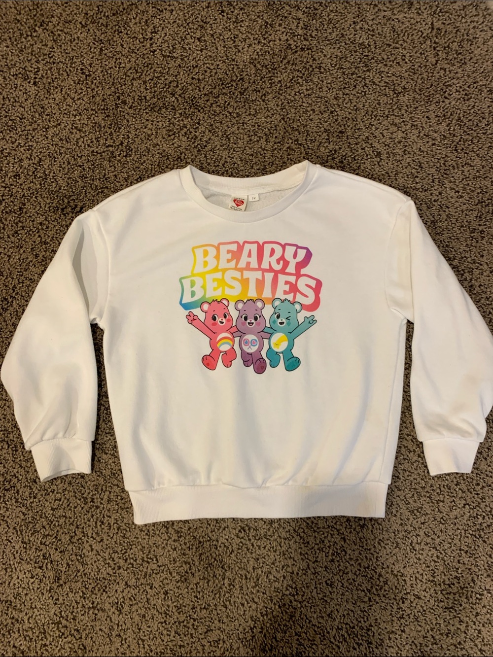 Care Bears Cotton White Kids Sweatshirt